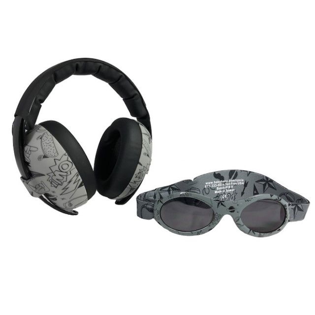 PRODUS RESIGILAT  Pachet Combo, Casti Antifonice Banz bebe + Ochelari de Soare Protectie UV, 3 - 36 luni, Kaleidoscop [4]