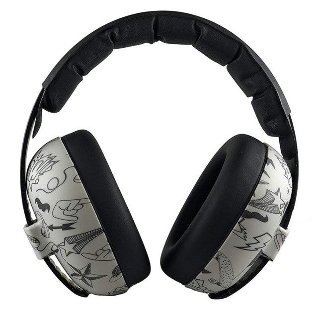 Pachet Combo, Casti Antifonice Banz bebe + Ochelari de Soare Protectie UV, 3 - 36 luni, Grafiti [5]