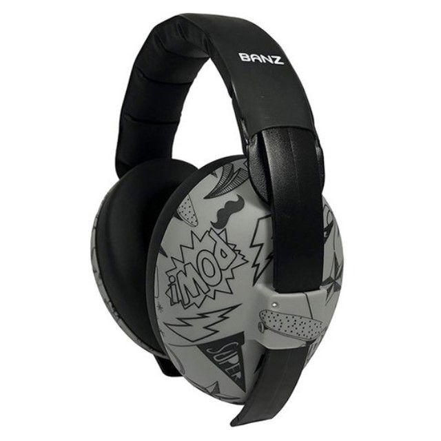 Pachet Combo, Casti Antifonice Banz bebe + Ochelari de Soare Protectie UV, 3 - 36 luni, Grafiti [6]