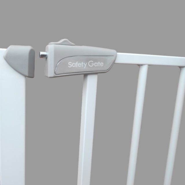 Pachet poarta de siguranta pentru copii si 2 extensii, dimensiuni ajustabile 71-104 cm, Empria, Alb [10]