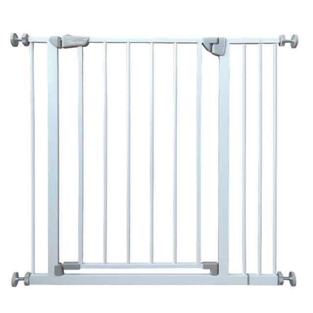 Pachet poarta siguranta copii si o extensie de 9 cm, dimensiune reglabila intre 71 si 86 cm, Empria, Alb [7]