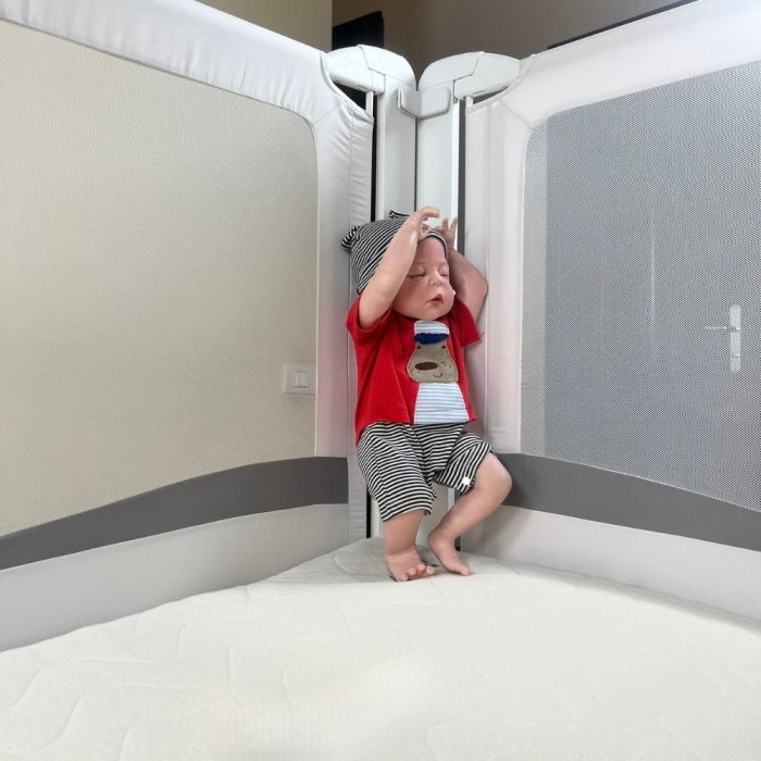 PACHET PREMIUM: 2 Protectii laterale pat, PREMIUM XXL, pat 180x200 cm + Set Conectori [10]