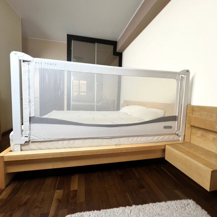 PACHET PREMIUM: 2 Protectii laterale pat, PREMIUM XXL, pat 200x200 cm + Set Conectori [5]