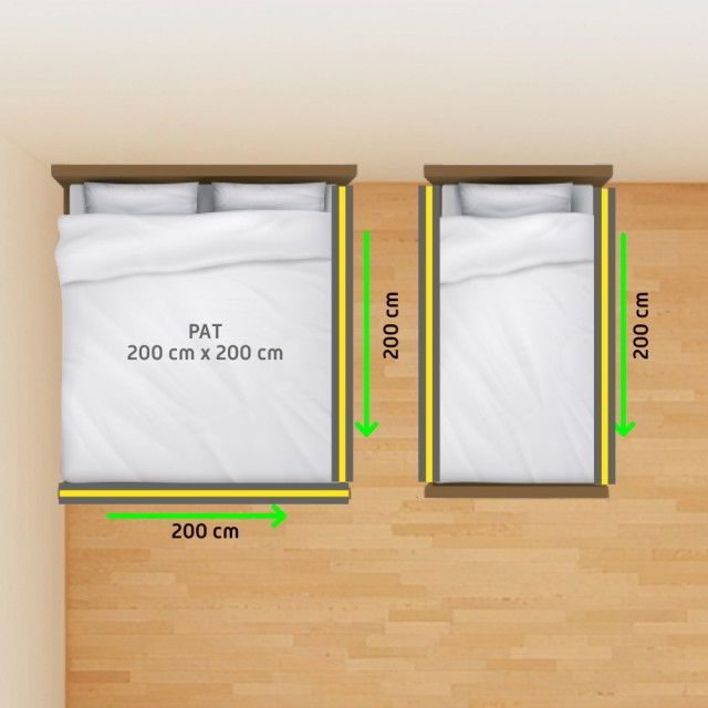 PACHET PREMIUM: 2 Protectii laterale pat, XXL de dimensiuni 200x200 cm + Set Conectori [2]