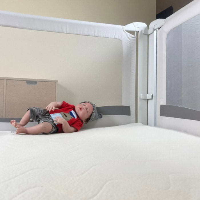 PACHET PREMIUM: 3 Protectii laterale pat, PREMIUM XXL, 180x200 cm + 2 Seturi Conectori [24]