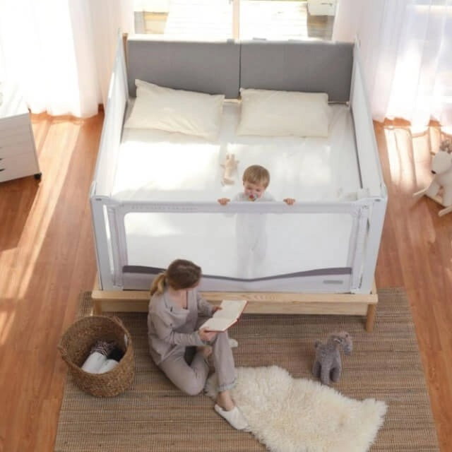 PACHET PREMIUM: 3 Protectii laterale pat, PREMIUM XXL, 140x200 cm + 2 Seturi Conectori [30]