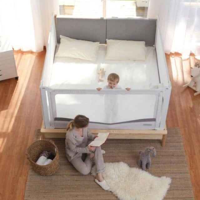 PACHET PREMIUM: 2 Protectii laterale pat, XXL dimensiuni 160x200 cm + Set Conectori [7]