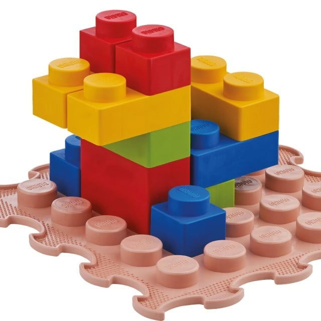 PACHET: Set 16 piese Blocuri de constructie 3D + Set 6 Covorase tip puzzle [12]