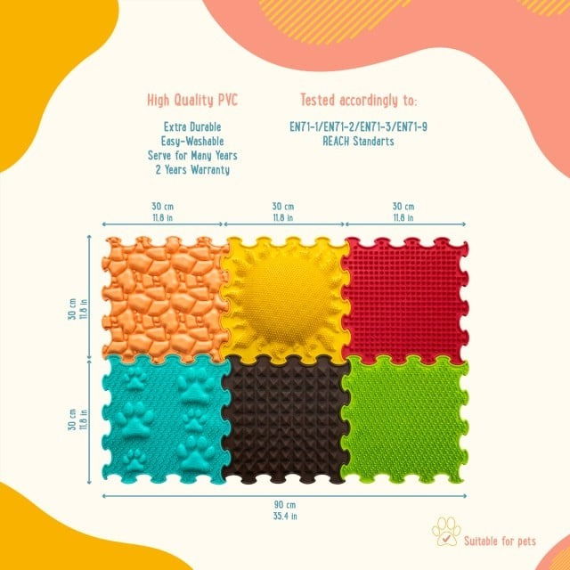 PACHET: Set 16 piese Blocuri de constructie 3D + Set 6 Covorase tip puzzle [6]