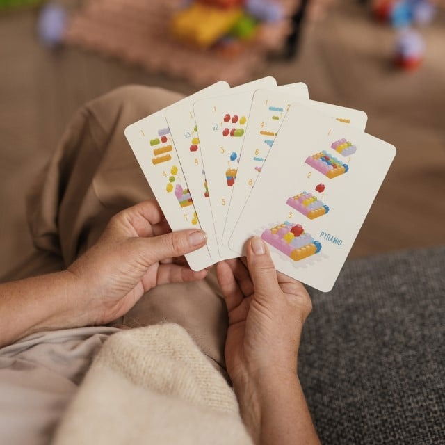 PACHET: Set 32 piese Blocuri de constructie 3D + Set 6 Covorase ortopedice si senzoriale, puzzle [14]