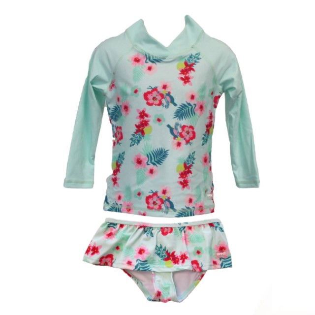PACHET: SLIP + BLUZA, BANZ - Floral Mint, Marimea 8 [2]