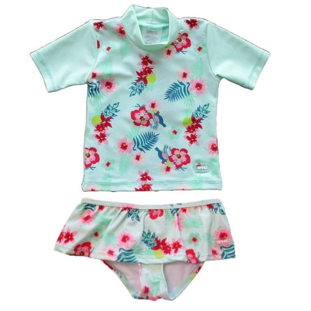 PACHET: SLIP + TRICOU, Floral Mint, Marimea 0 [2]
