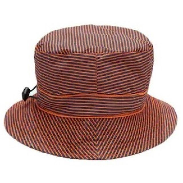 Palarie Copii Bucket, Protectie Soare UPF50+, Blue Orange Stripe, 2 - 4 ani [4]
