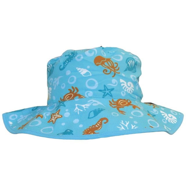 Palarie bebelusi reversibila pentru protectie solara UPF50+, Aqua Sea, 0 - 2 ani [3]