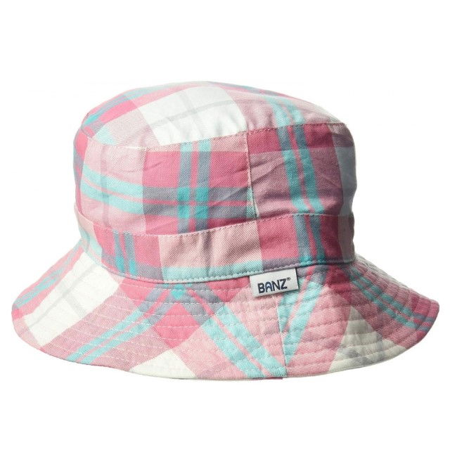 Palarie Copii Bucket, Protectie Soare UPF50+, White Check, 4 - 6 ani [3]