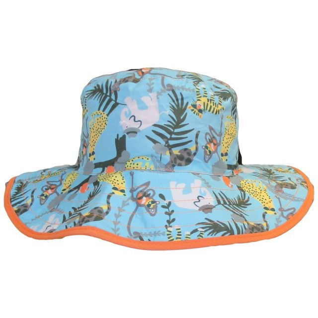 Palarie Bebelusi Reversibila, Protectie Solara UPF50+, Jungle Light, 0 - 2 ani