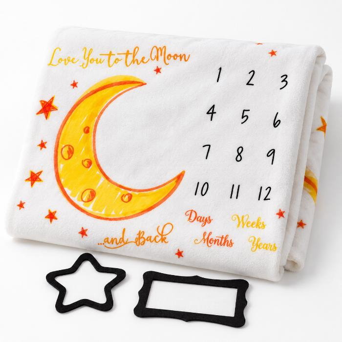 Paturica Milestone plusata pentru fotografii memorabile Luna Galbena Drool [6]