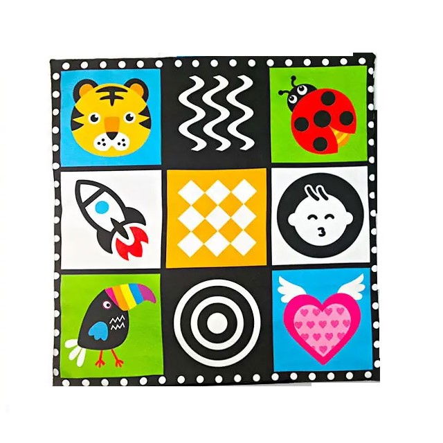 Paturica senzoriala bebe, jucarie moale educativa, 27 x 27 cm, Empria, Vehicule [5]