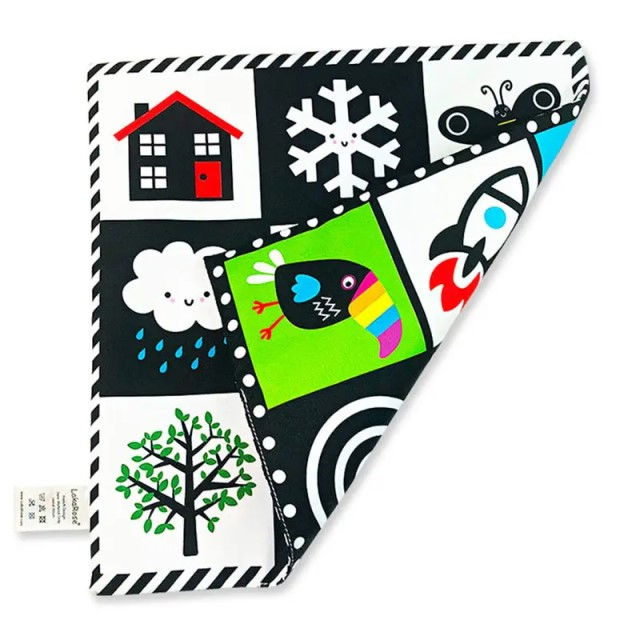 Paturica senzoriala bebe, jucarie moale educativa, 27 x 27 cm, Empria, Vehicule [4]