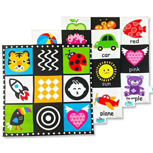 Paturica senzoriala bebe, jucarie moale educativa, 27 x 27 cm, Empria, Diverse modele [2]