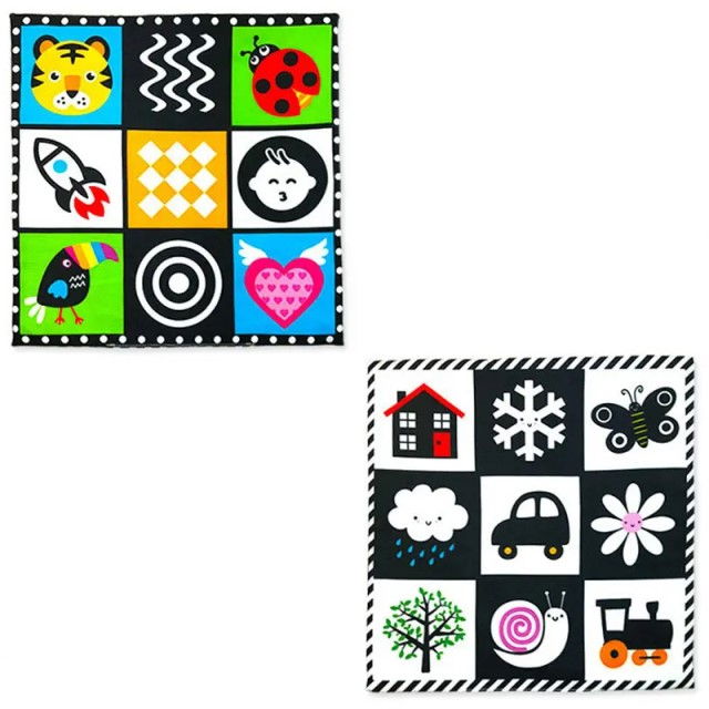 Paturica senzoriala bebe, jucarie moale educativa, 27 x 27 cm, Empria, Vehicule [3]