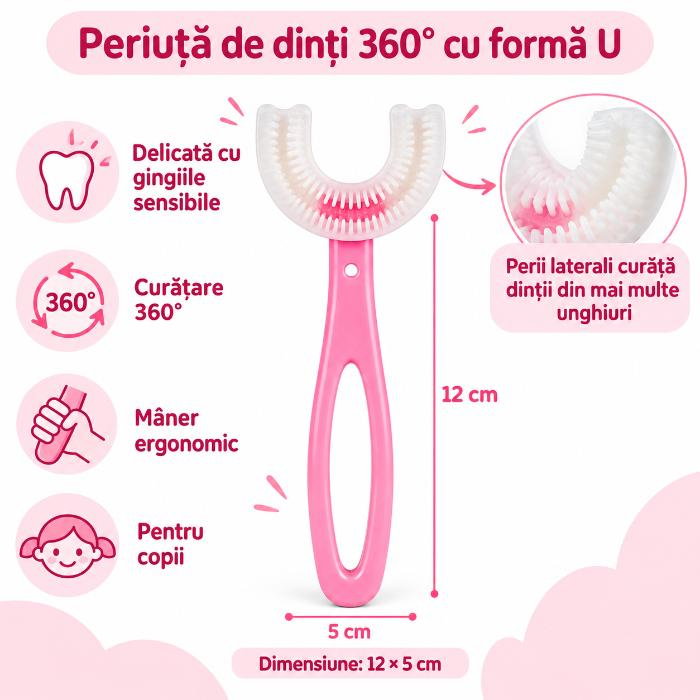 Periuta de dinti circulara, pentru copii, Empria, Diverse culori [3]