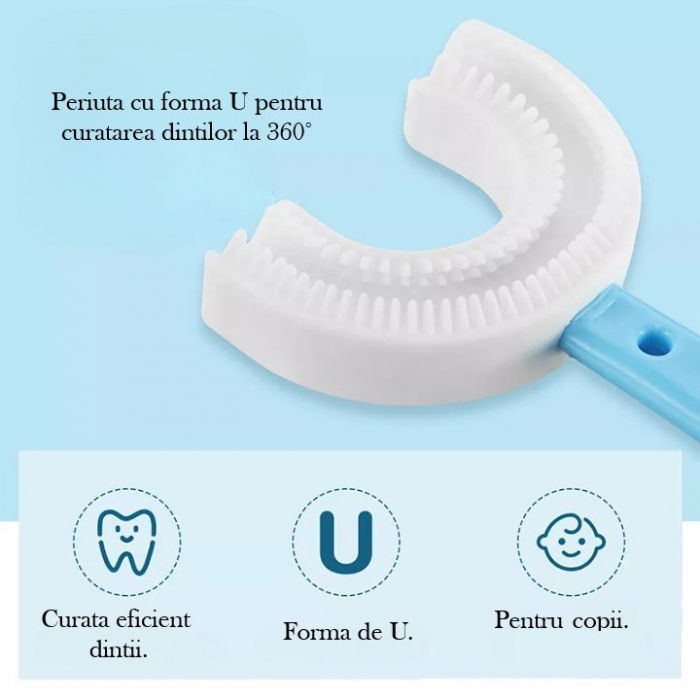 Periuta de dinti circulara, pentru copii, Empria, Bleu [4]