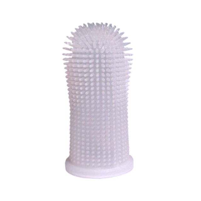 Periuta de dinti, tip degetar 360°, pentru animale de companie, caine, pisica, Empria, silicon moale, Transparent [1]