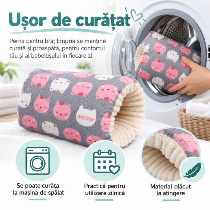 Perna de alaptare bebelusi pentru brat,perna relaxare, Empria, 24x20x10 cm, Diverse modele [6]