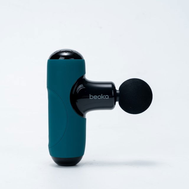 Pistol Masaj Premium - Aparat Masaj Ultra-Portabil, 5 Capete, 5 Viteze, 3000 Percutii, Motor Silentios, Carcasa Depozitare, Verde [12]