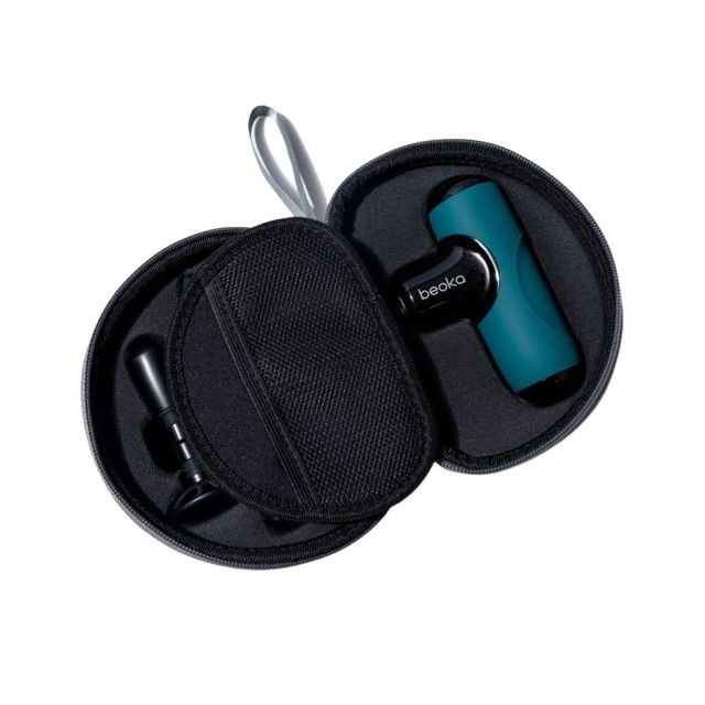 Pistol Masaj Premium - Aparat Masaj Ultra-Portabil, 5 Capete, 5 Viteze, 3000 Percutii, Motor Silentios, Carcasa Depozitare, Verde [11]