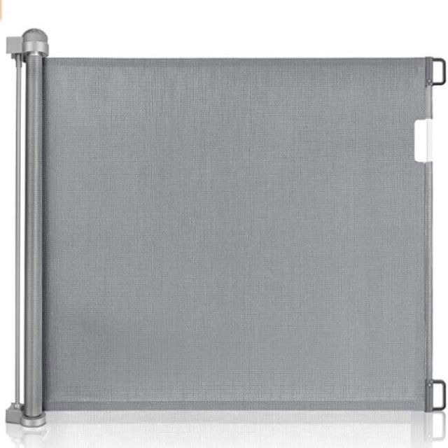 Poarta de siguranta retractabila extra lunga, Empria, 140 cm, Gri [2]