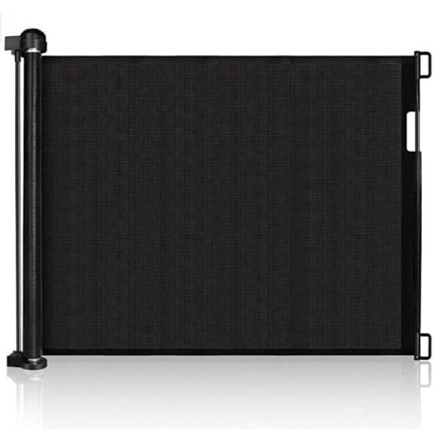 Poarta siguranta caini, pisici, copii, protectie scari si usi, dimensiune ajustabila, Empria, 180 cm, Negru [2]