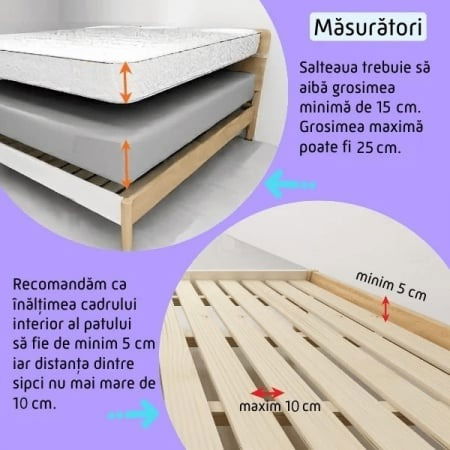 PRODUS RESIGILAT - Bariera protectie pat copii, rabatabila, H 70 - 83 cm, Diverse dimensiuni si culori [8]