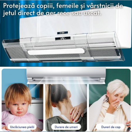 PRODUS RESIGILAT - Deflector aer conditionat, extensibil 50-74 cm, Alb [8]