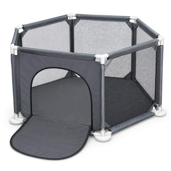 PRODUS RESIGILAT - Tarc de joaca tarc copii XXL, cu fermoar, Empria, Gri [2]