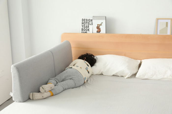 PRODUS RESIGILAT - Protectie pat copil, pliabila si super portabila, H 30 cm, Gri, 120 cm [7]