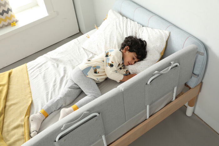 PRODUS RESIGILAT - Protectie pat copil, pliabila si super portabila, H 30 cm, Gri, 120 cm [6]