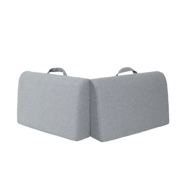 Protectie pat copil, pliabila si super portabila, H 30 cm, 120 cm, Gri [2]