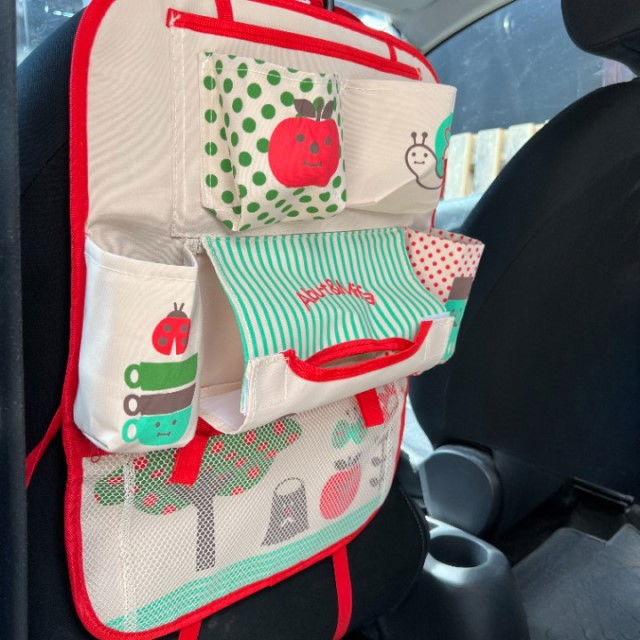 Protectie scaun auto, organizator auto copii, 8 buzunare, Empria, 54x43 cm, Diverse culori [1]
