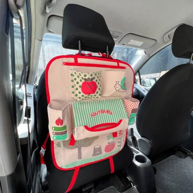 Protectie scaun auto, organizator auto copii, 8 buzunare, Empria, 54x43 cm, Diverse culori [3]
