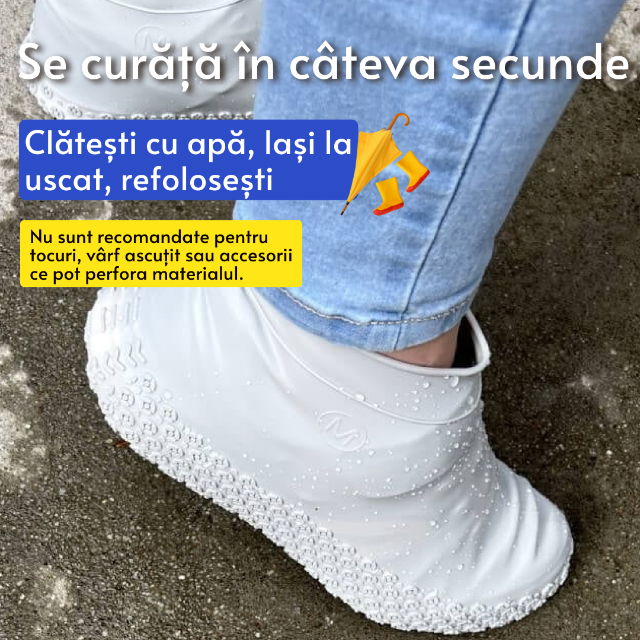 Protectii pentru incaltaminte, impermeabile de silicon, anti-alunecare, Empria, marime S 30 - 34, Gri [4]