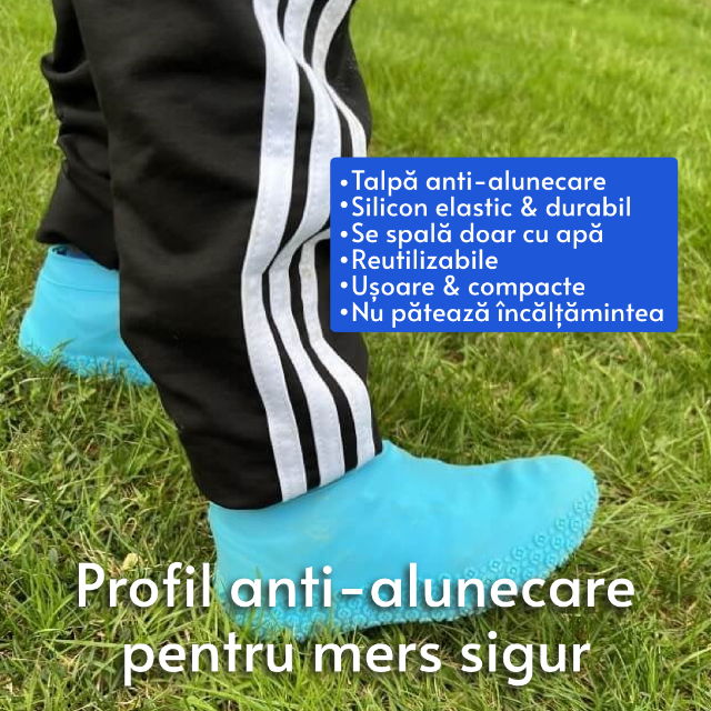 Protectii pentru incaltaminte, impermeabile de silicon, anti-alunecare, Empria, marime S 30 - 34, Bleu [3]