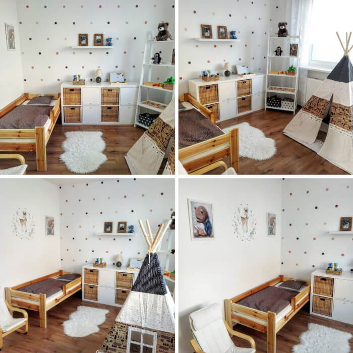 Puncte pentru perete in culori pamantii, Diverse modele [4]