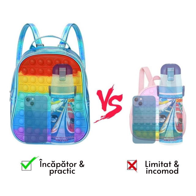 Rucsac ghiozdan prescolari, Empria, Pop It, Antistres, Rainbow [6]