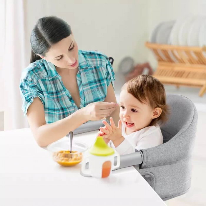 PRODUS RESIGILAT - Scaun bebe, atasabil la masa, portabil, Empria, Gri [1]