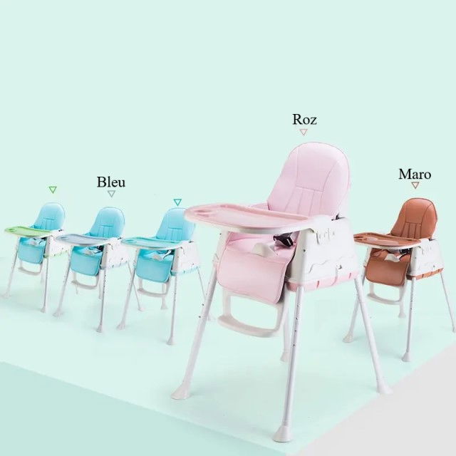 Scaun de masa 6 in 1 pentru bebelusi si copii, Diverse culori [8]