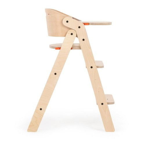 Scaun de masa pliabil din lemn MamaToyz, multifunctional si transformabil cu masuta, 6 luni - adolescent, Natur [7]