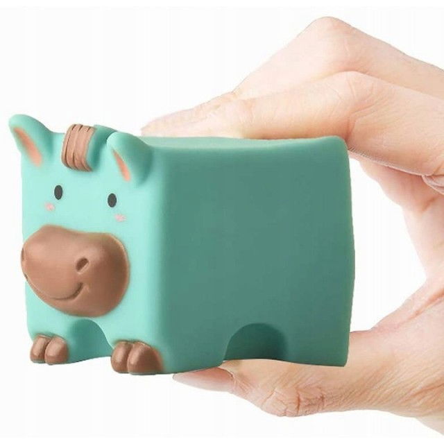 Set 12 cuburi de construit din silicon, jucarie educationala colorata, Empria, Animale si Cifre [8]