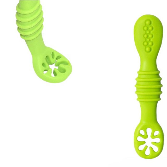 Set 2 pre-lingurite diversificare bebelusi, Faza 1 + Faza 2, silicon alimentar, Empria, Verde [4]
